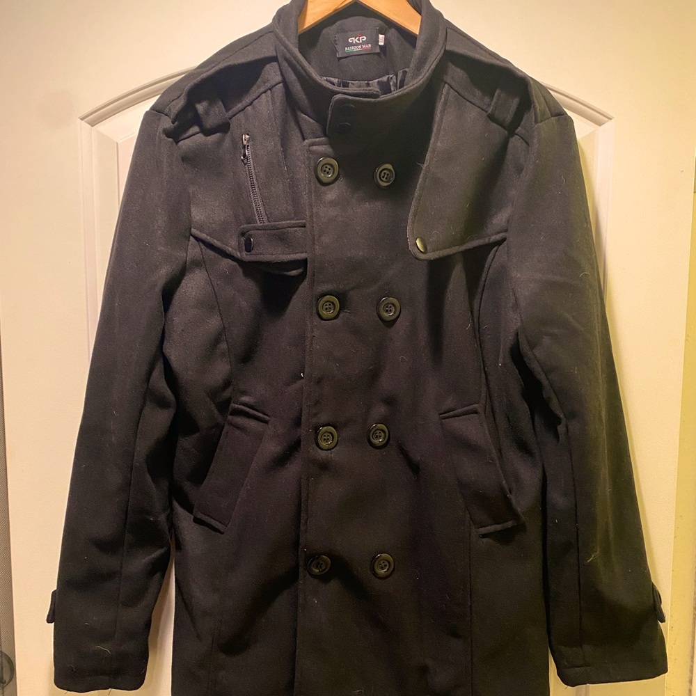 Brand New With Tags Men’s Black Over Coat.